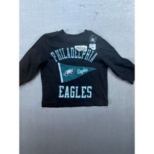 New NFL Philadelphia Eagles Long Sleeve Toddler Shirt Black Size 6-12 Months